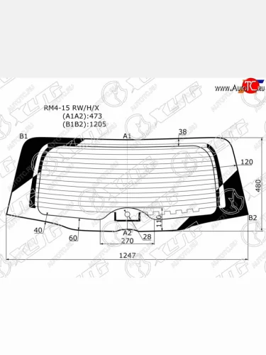 Стекло заднее (Цвет зеленый Обогрев) Honda CR-V 11-18 XYG RM4-15 RW/H/X