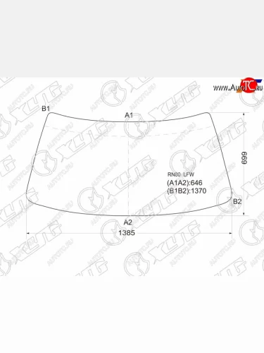 Стекло лобовое Toyota Hilux Pick Up 88-97  Great Wall Safe 01-09  Toyota 4Runner 89-95  Hilux Sur XYG RN80 LFW