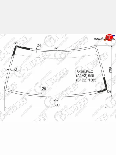 Стекло лобовое Toyota Hilux Pick Up 88-97  Great Wall Safe 01-09  Toyota 4Runner 89-95  Hilux Sur XYG RN85 LFW/X
