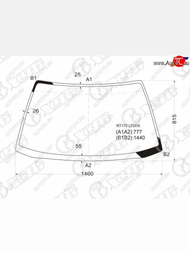 Стекло лобовое Toyota Carina (T170) 88-92  Corona (T170) 87-92 XYG RT170 LFW/X