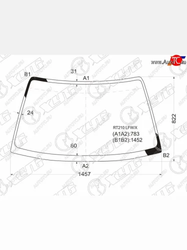 Стекло лобовое Toyota Carina (T210) 96-01  Corona Premio 96-01 XYG RT210 LFW/X