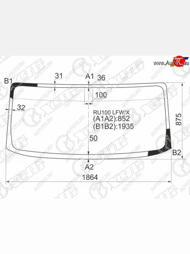 Стекло лобовое Hino 300 07-  Dutro 02-11  Toyota Dyna 11- XYG RU100 LFW/X