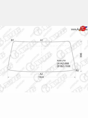 Стекло лобовое Toyota Dyna 84-95  Hiace Truck 85-89  ToyoAce 84-95 XYG RU60 LFW