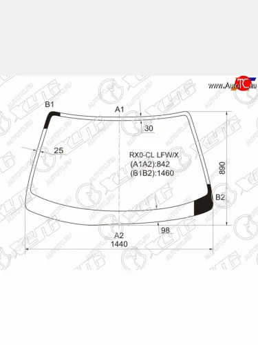 Стекло лобовое Toyota Mark II (X100) 96-00  Chaser (X100) 96-01 XYG RXO-CL LFW/X