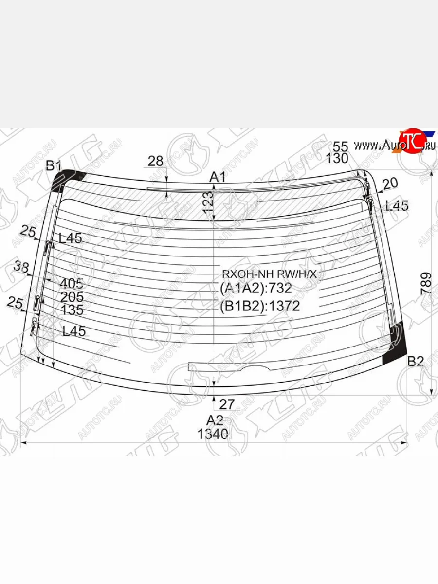 Стекло заднее (Цвет зеленый Обогрев Антенна) Toyota Chaser (X100) 96-01 XYG RXOH-NH RW/H/X  в Воронеже Воронежской области