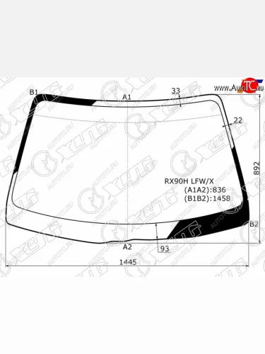 Стекло лобовое Toyota Mark II (X90) 92-96 XYG RX90H LFW/X