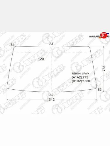 Стекло лобовое Toyota Hiace 89-04  Regius Ace 99-04 XYG RZH104 LFW