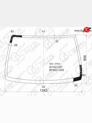 Стекло лобовое HONDA CAPA 98-02 XYG S2G LFW/X