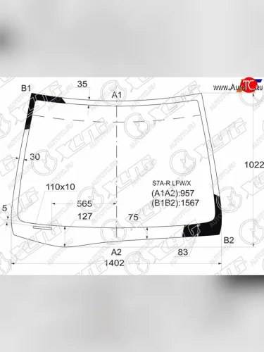 Стекло лобовое HONDA STREAM 00-06 XYG S7A-R LFW/X