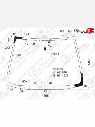 Стекло лобовое Honda Civic 00-06 XYG S6A LFW/X