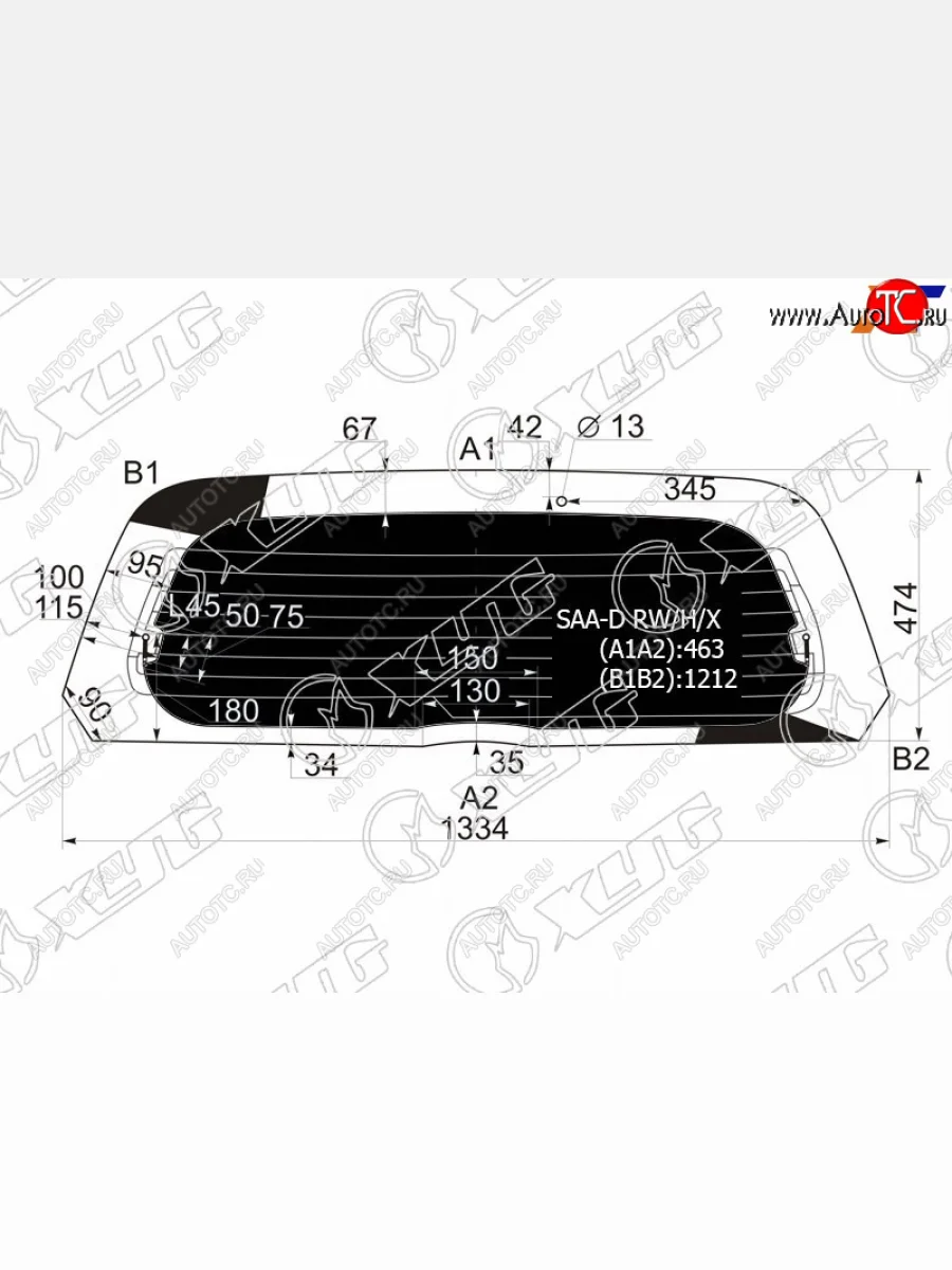 Стекло заднее (Затемненное Обогрев) Honda Fit 01-07  Jazz 02-09 XYG SAA-D RW/H/X  в Воронеже Воронежской области