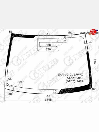 Стекло лобовое Honda Fit 01-07  Jazz 02-09 XYG SAA-VC-CL LFW/X