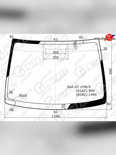 Стекло лобовое Honda Fit 01-07  Jazz 02-09 XYG SAA-VC LFW/X