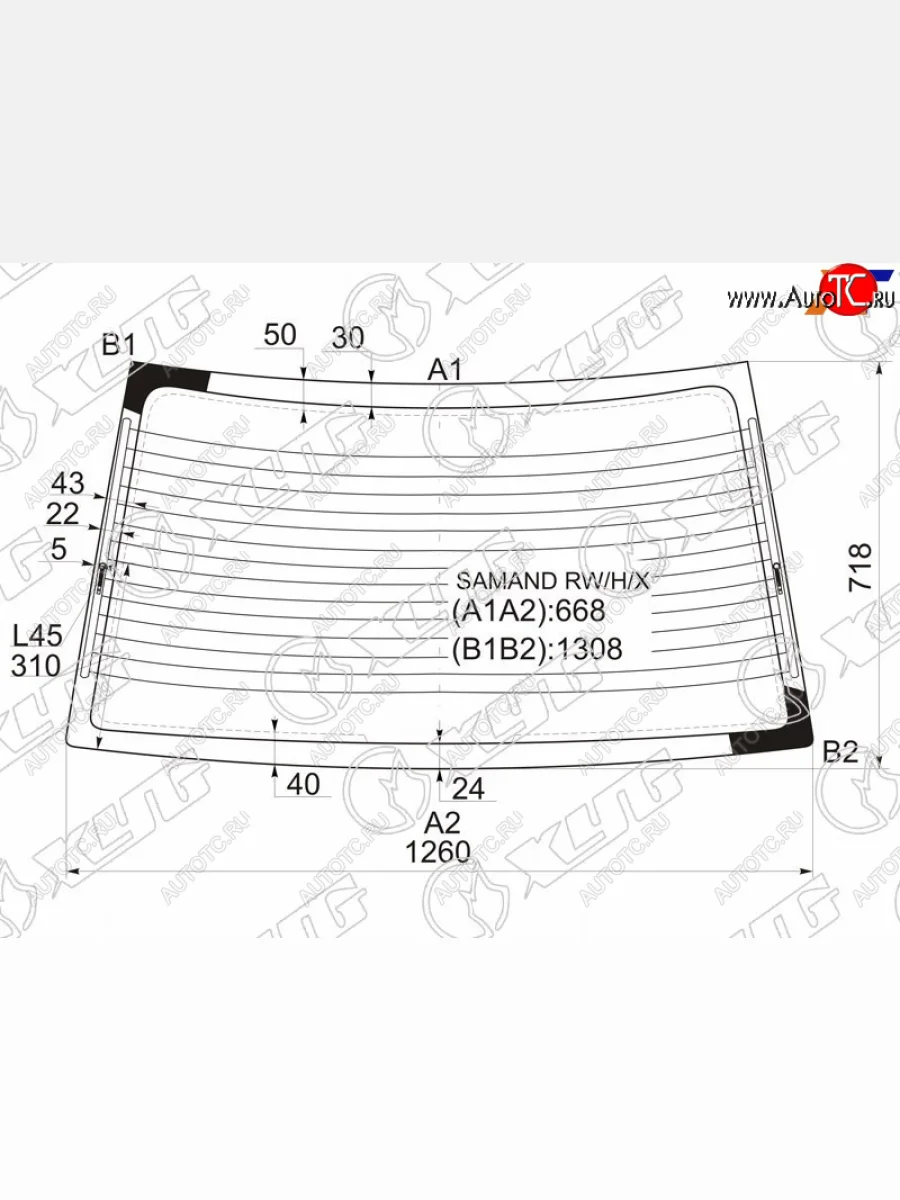 Стекло заднее (Цвет зеленый Обогрев) Iran Khodro Samand 02- XYG SAMAND RW/H/X  в Воронеже Воронежской области