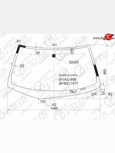 Стекло лобовое Toyota Soarer 91-01 XYG SC300-R LFW/X