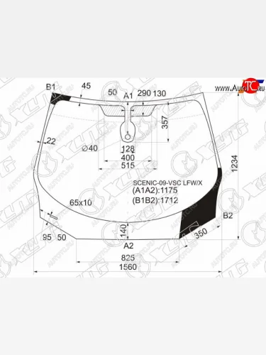 Стекло лобовое (Датчик дождя) Renault Grand Scenic 09-16  Scenic 09-15 XYG SCENIC-09-VSC LFW/X