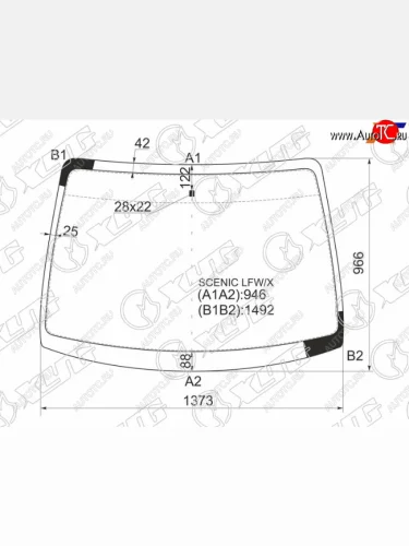 Стекло лобовое RENAULT SCENIC 97-03 XYG SCENIC LFW/X