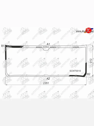 Стекло лобовое Scania 6RGS Series 16- KMK SCNT0010