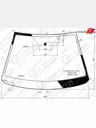 Стекло лобовое Suzuki SX4 13-21 XYG S-CROSS-VCP LFW/X