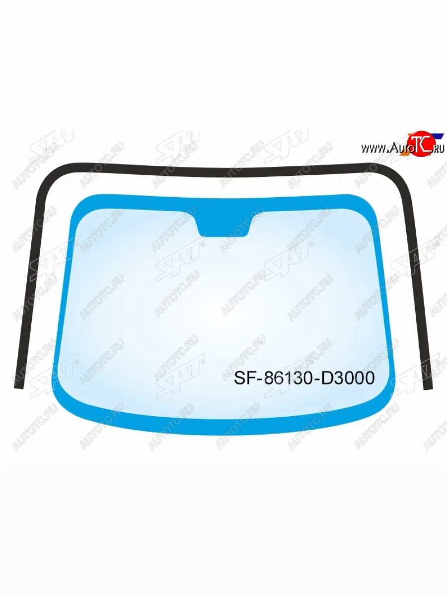 Молдинг лобового стекла (П-образный) SAT Hyundai Tucson TL дорестайлинг (2015-2018) (черный)  в Воронеже Воронежской области