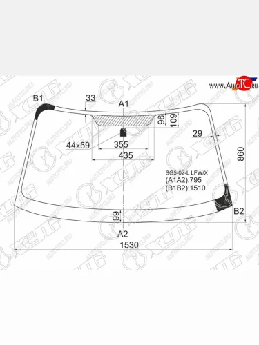 Стекло лобовое Subaru Forester 02-08 XYG SG5-02-L LFW/X