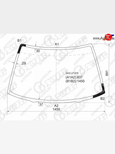 Стекло лобовое Honda Civic 87-91 XYG SH3 LFW/X
