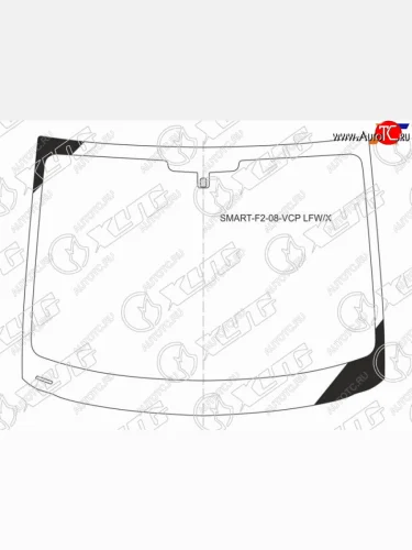 Стекло лобовое Smart Fortwo 06-15 XYG SMART-F2-08-VCP LFW/X