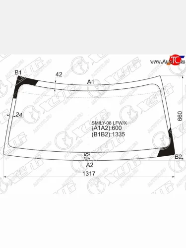 Стекло лобовое Lifan Smily 10-17 XYG SMILY-08 LFW/X