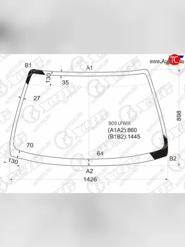 Стекло лобовое Honda Civic 95-00  Civic EURO 95-01 XYG SO3 LFW/X