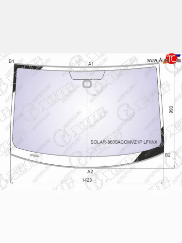 Стекло лобовое (Атермальное Датчик дождя Молдинг) Volkswagen Golf 03-16                            XYG SOLAR-8600ACCMVZ1P LFW/X