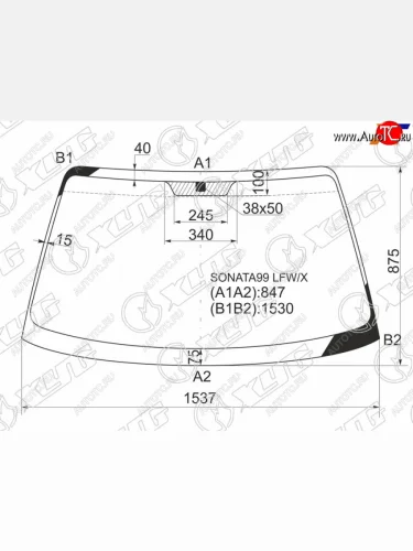 Стекло лобовое Hyundai Sonata 98-13  Kia Optima 00-05  Magentis 00-06 XYG SONATA99 LFW/X