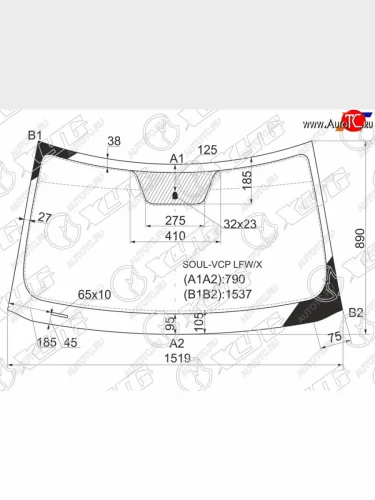 Стекло лобовое Kia Soul 08-14 XYG SOUL-VCP LFW/X