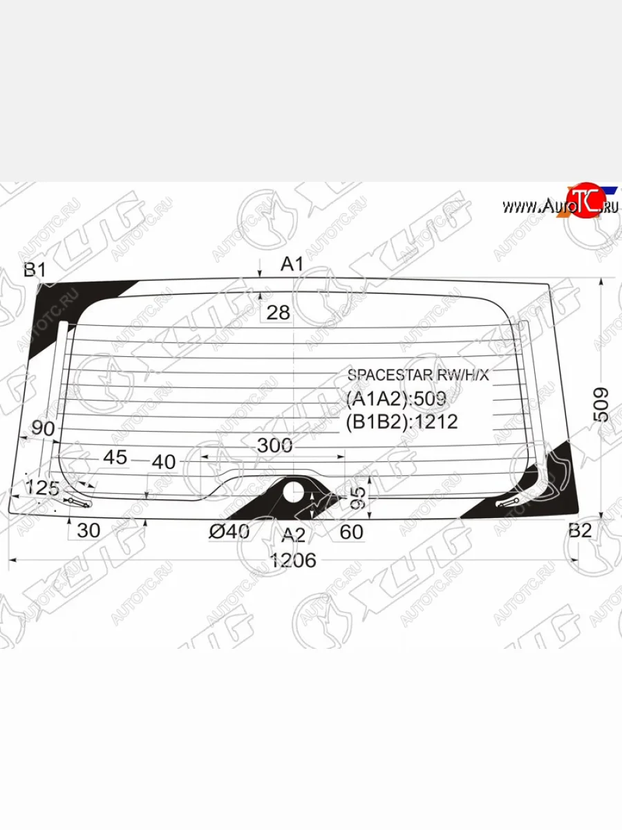 Стекло заднее (Цвет зеленый Обогрев) Mitsubishi Space Gear 94-07  Space Star 98-05 XYG SPACESTAR RW/H/X  в Воронеже Воронежской области