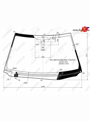 Стекло лобовое (Обогрев щеток Датчик дождя) Lexus GS 11-20  GS F 15- SAT SPG-8407AGNBLHMV LFW/H/X