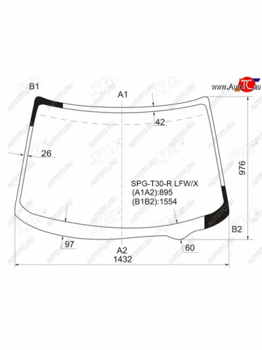 Стекло лобовое NISSAN X-TRAIL RHD 00-07                                                              SAT SPG-T30-R LFW/X