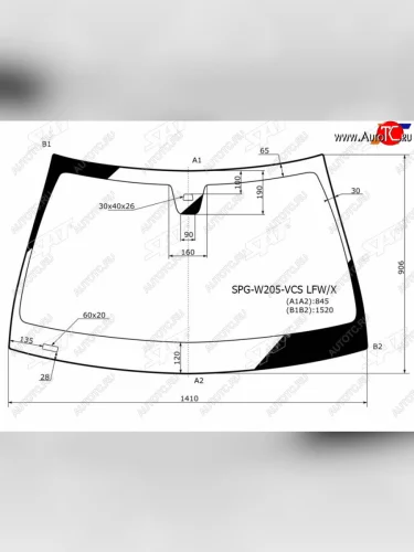 Стекло лобовое + дд MERCEDES-BENZ C-CLASS (W205) 14-                                                 SAT SPG-W205-VCS LFW/X