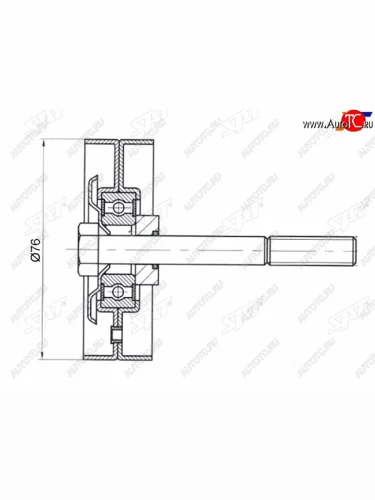 Ролик приводного ремня обводной SKODA FABIAROOMSTERVW POLO 1,2 01- SAT ST-03D145276D