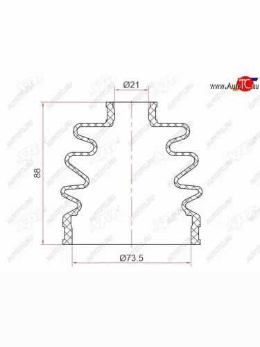 Пыльник шрус наружный HYUNDAI ACCENTVERNA 94-10LANTRA 90-00 SAT ST-105-0013