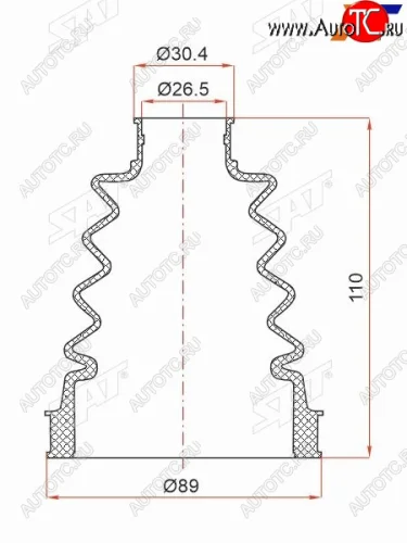 Пыльник шруса внутренний RENAULT DUSTER 11-KAPTUR 15- SAT ST-105-0075