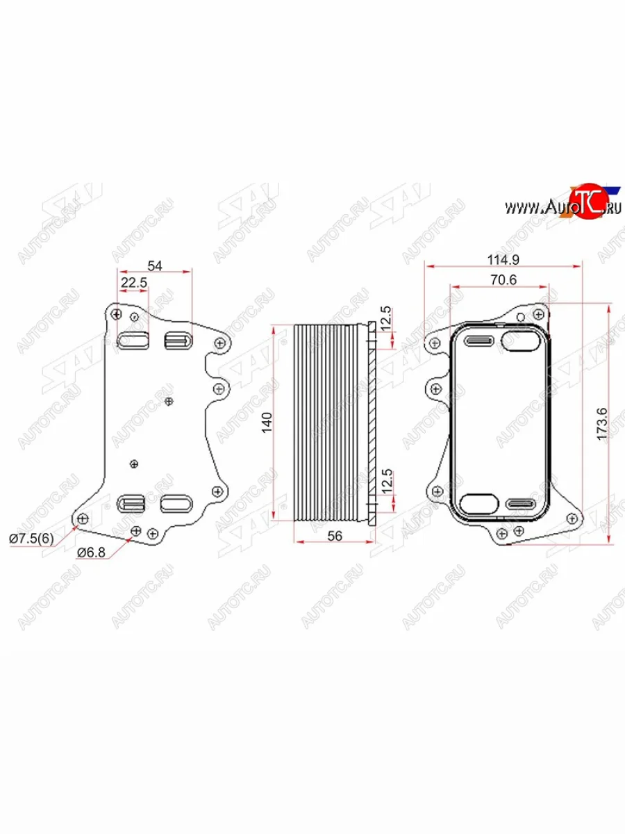 Радиатор масляный АКПП BMW 3-SERIES F30 11-5-SERIES F10 10-X5 F15 13-X6 F16 13- SAT ST-11428510856  в Керчи Республика Крым