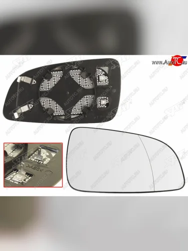 Правое полотно зеркала (с обогревом сферическое) SAT Opel Astra H GTC хэтчбек 3 дв. дорестайлинг (2004-2006)