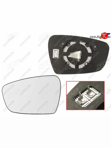 Левое полотно зеркала (с обогревом сферическое) SAT KIA Ceed 2 JD рестайлинг, хэтчбэк (2015-2018)