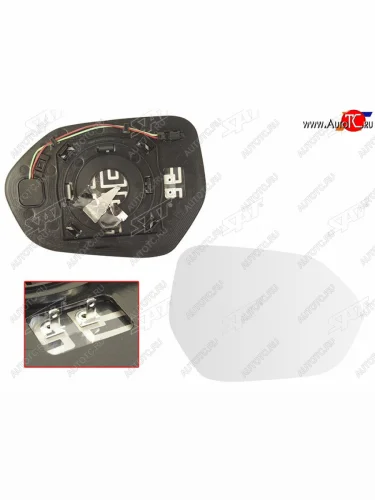 Правое полотно зеркала (обогрев сферическое, слепая зона) (Европа, РФ) SAT Toyota Camry XV70 дорестайлинг (2017-2021)