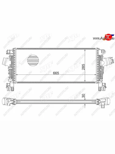 Радиатор интеркулера CHEVROLET CRUZEOPEL ASTRA J 09- AT                                            SAT ST-1302148