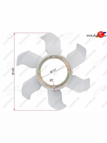 Крыльчатка вентилятора MITSUBISHI L200 05-PAJEROMONTERO SPORT 08- SAT ST-1320A015