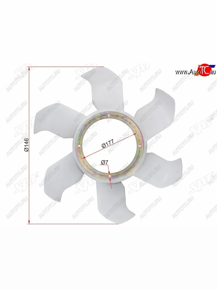 Крыльчатка вентилятора MITSUBISHI L200 05-PAJEROMONTERO SPORT 08- SAT ST-1320A015  в Самаре Самарской области