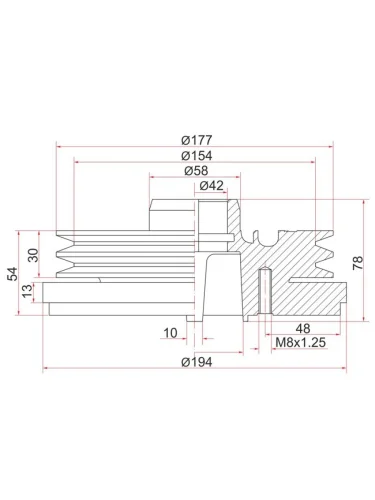 Шкив коленвала TOYOTA LAND CRUISER 1HDFT1HZ 95- SAT ST-13408-17020