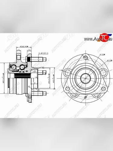 Ступичный узел перед CHEVROLET CRUZEOPEL ASTRA-J (R15) SAT ST-13502828