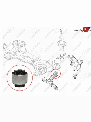 Сайлентблок Peugeot Boxer 06-  Citroen Jumper 06-  Fiat Ducato 06- SAT ST-1352227080-BU2