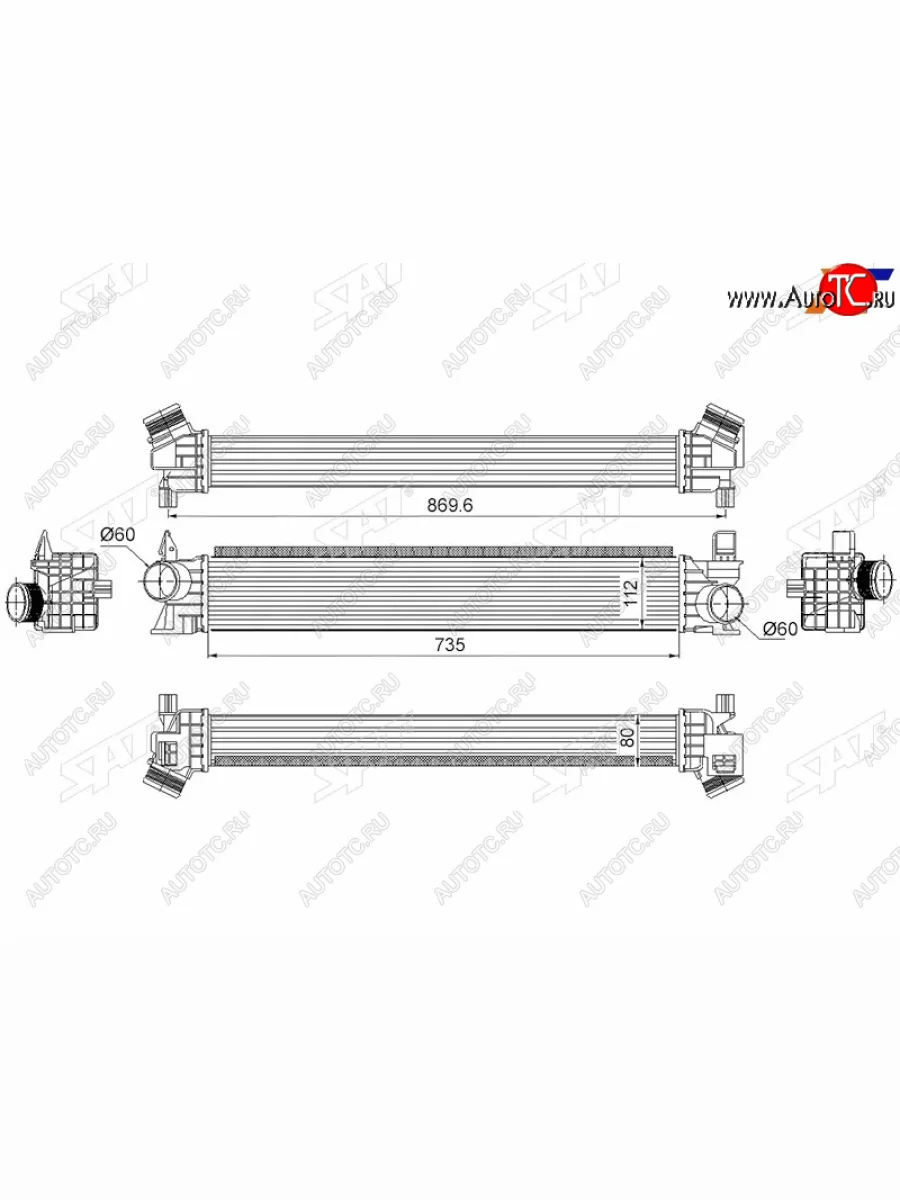 Интеркулер CITROEN JUMPER 14-FIAT DUCATO 14-PEUGEOT BOXER 14- SAT ST-1382428080  в Самаре Самарской области